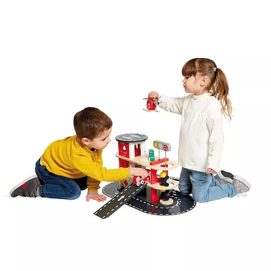 Janod® Red Fire Station Toy Set